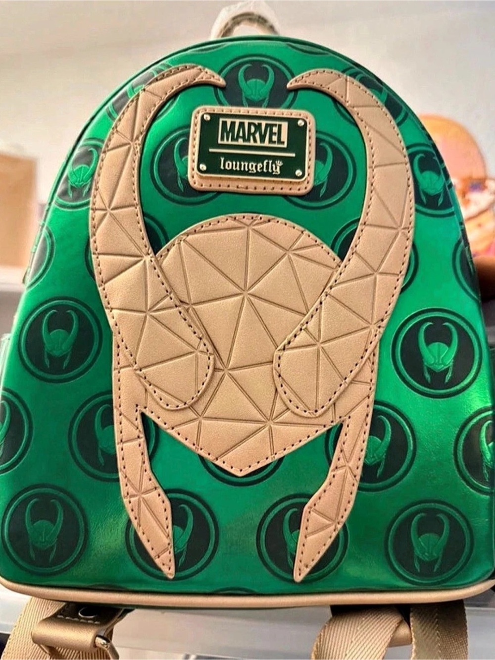 Loungefly Marvel Loungefly Loki Backpack Green & Beige